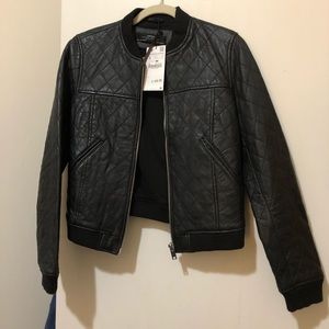 FREE SHIPPING! Zara Quilted Leather Jacket NWT